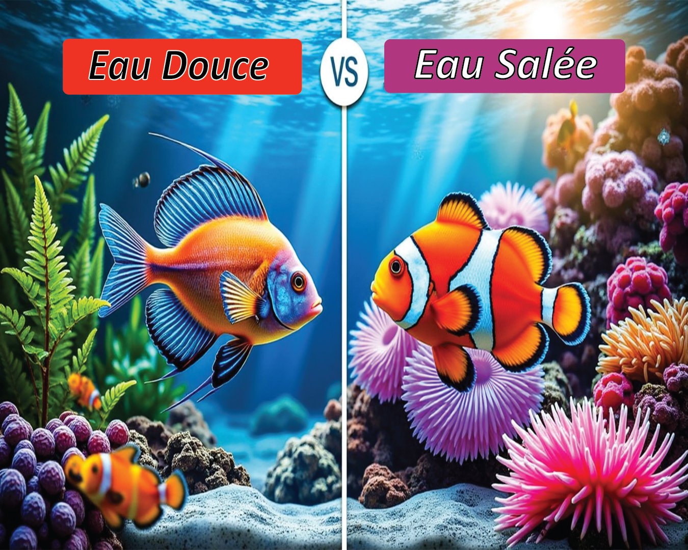 Plongez dans le Monde des Poissons Aquatiques : Eau Douce vs. Eau Salée